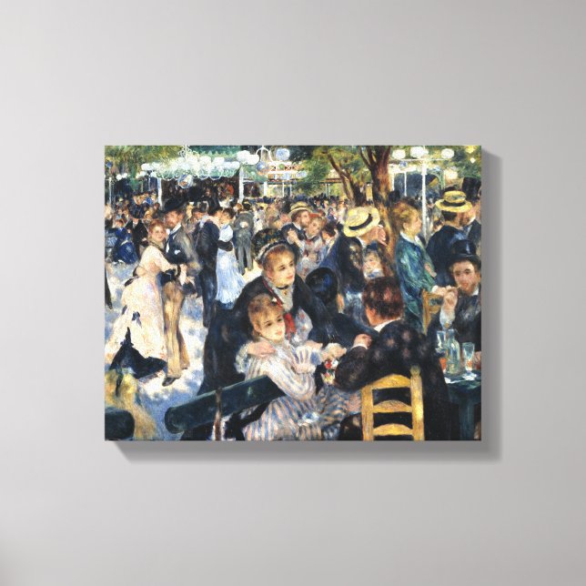 Ein Ball am Moulin de la Galette - Renoir Leinwanddruck (Vorderseite)