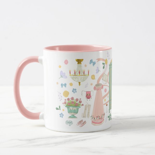 Ein Ball an der Crown Inn Tasse (Pink) (Links)