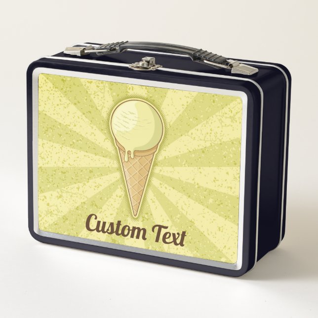 Ein Ball Ice Creme Cone Metal Lunch Box (Vorderseite)