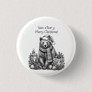 Ein Bär-iger Weihnachtsgruß Button
