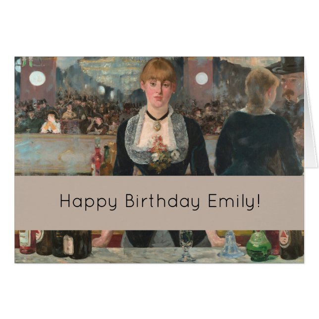 Ein Bar in den Folies-Bergère Edouard Manet (Vorderseite (Horizontal))