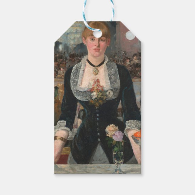 Ein Bar in den Folies-Bergère Edouard Manet Geschenkanhänger (Vorderseite)