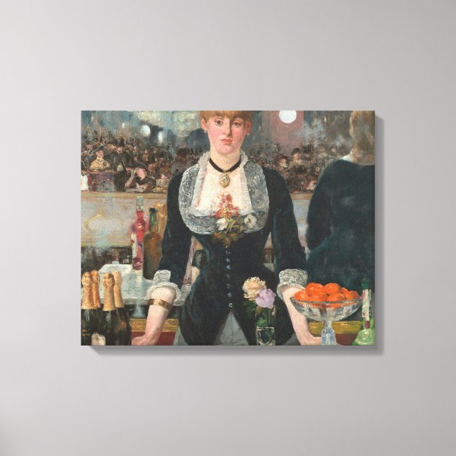 Ein Bar in den Folies-Bergère Edouard Manet Leinwanddruck (Vorderseite)