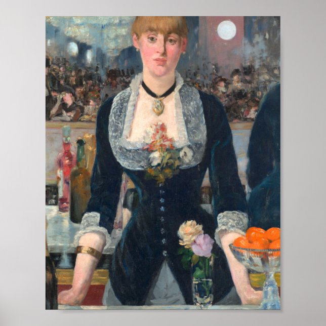 Ein Bar in den Folies Bergere - Edouard Manet Poster (Vorne)