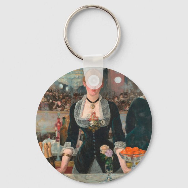 Ein Bar in den Folies-Bergère Edouard Manet Schlüsselanhänger (Vorderseite)