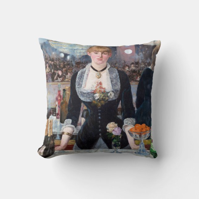 Ein Bar in den Folies-Bergere, Manet Kissen (Vorderseite)