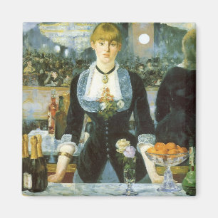 Ein Bar in den Folies Bergere von Edouard Manet Magnet