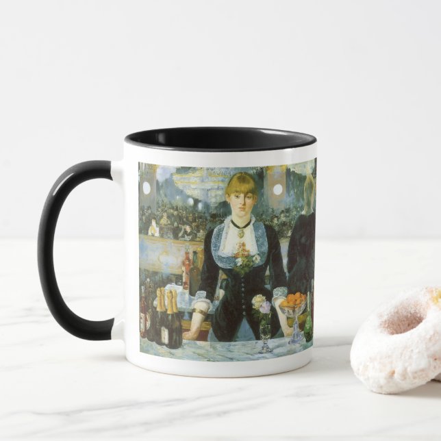 Ein Bar in den Folies Bergere von Edouard Manet Tasse (Mit Donut)