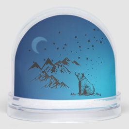 Ein Bär und ein Mond Schneekugeln