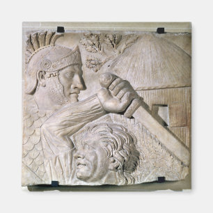 Ein Barbar, der einen römischen Legionary kämpft Magnet
