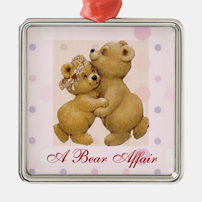 Ein Bärengeschmack Silbernes Ornament (Vorne)