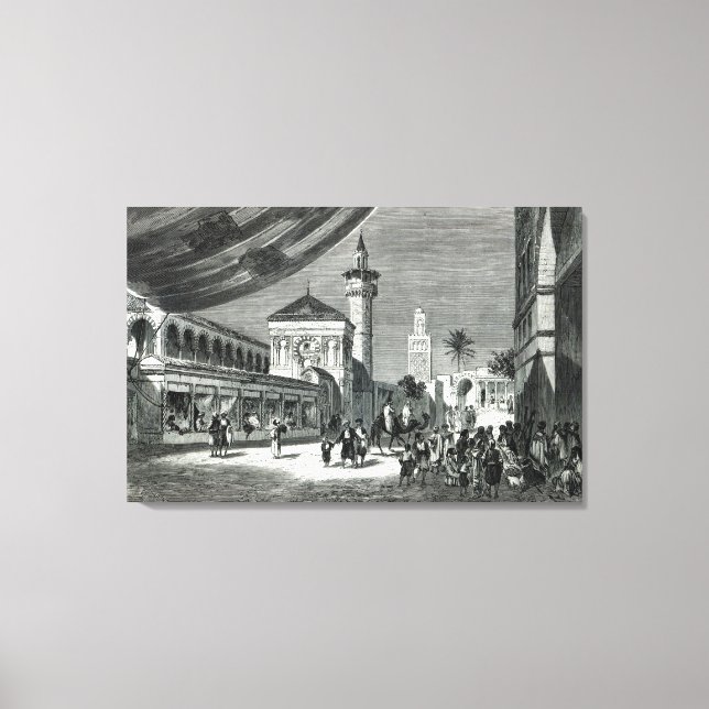 Ein Basar in Tunis Leinwanddruck (Vorderseite)