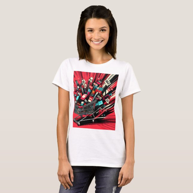 ein Batteriekorb mit dem Wort x 1 T-Shirt (Vorne ganz)