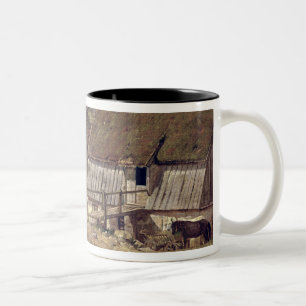 Ein Bauernhaus in Schweden, 1834 Zweifarbige Tasse