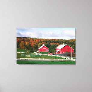 Ein Bauernhof in Vermont nahe Peacham. FREIGABE Leinwanddruck