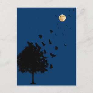 Ein Baum der Krähen Postkarte