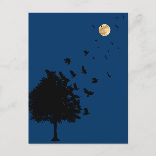 Ein Baum der Krähen Postkarte (Vorderseite)