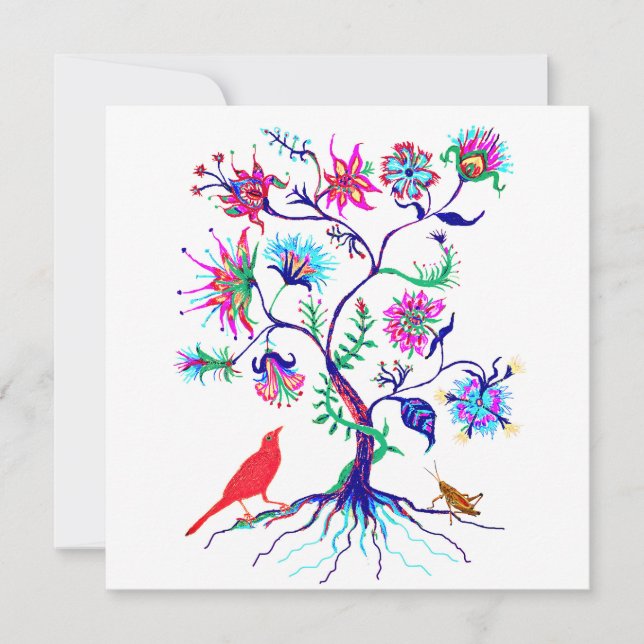 Ein Baum Feiertagskarte (Vorderseite)