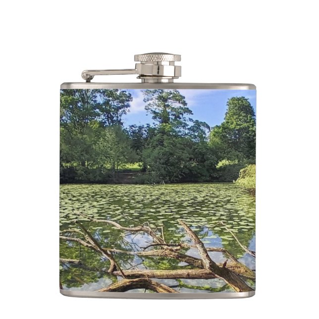 Ein Baum im Fluss Flachmann (Vorderseite)