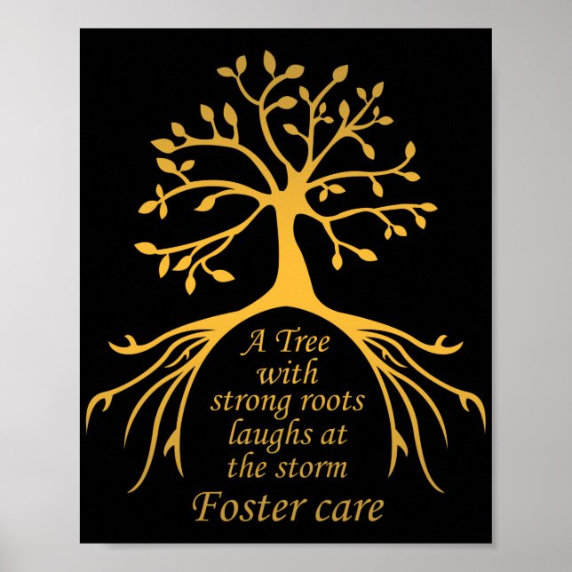Ein Baum mit starken Wurzeln Foster Care Adoption Poster (Vorne)