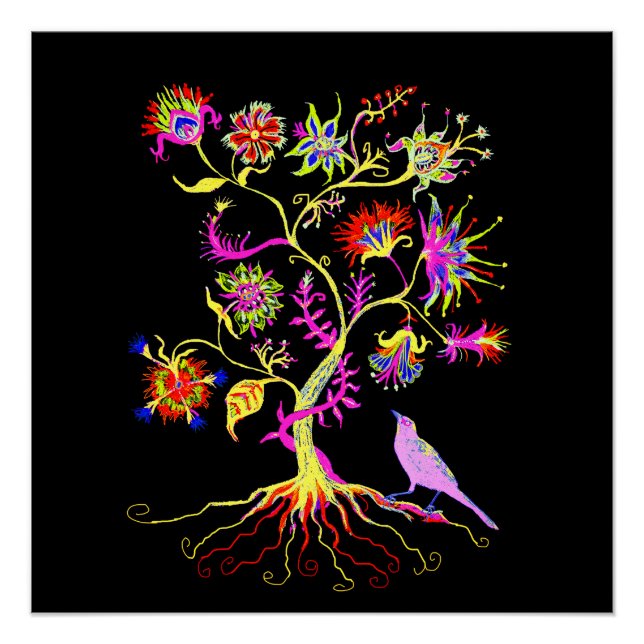 Ein Baum und ein Vogel Poster (Vorderseite)