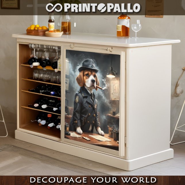 Ein Beagle ist der Polizeichef! Seidenpapier (Von Creator hochgeladen)