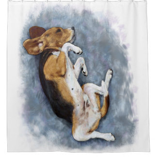 Ein Beagle ist zu Weihnachten ein Lover-Geschenk Duschvorhang