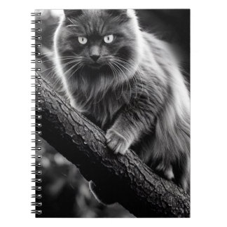 Ein beängstigender Blick auf eine Nachtkatze Notizblock