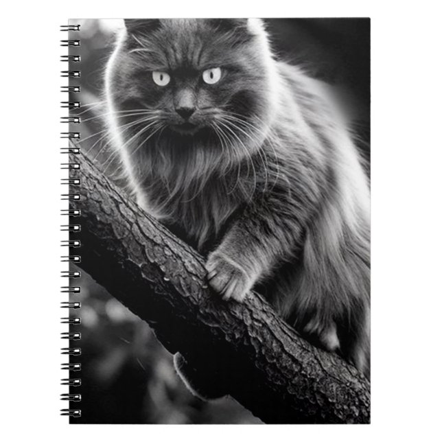 Ein beängstigender Blick auf eine Nachtkatze Notizblock (Vorderseite)