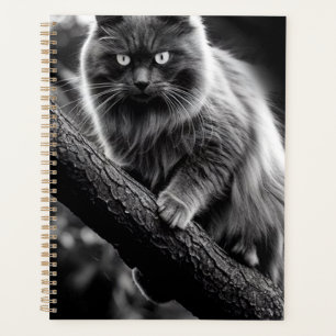 Ein beängstigender Blick auf eine Nachtkatze Planer