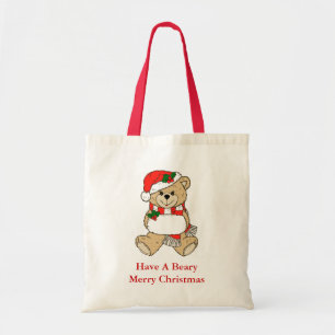 Ein beary Frohe Weihnachtsgeschenke Tragetasche