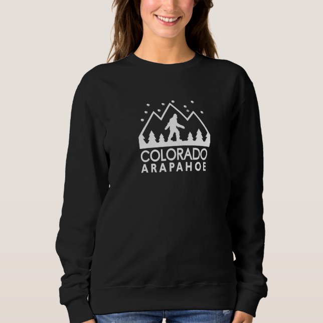 Ein Becken Yeti Sasquatch Nacht Walker Arapahoe Fa Sweatshirt (Vorderseite)