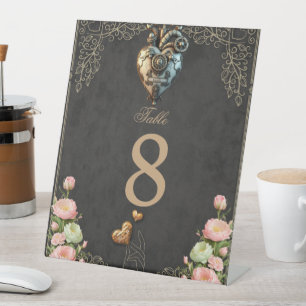 Ein beeindruckendes Steampunkherz Sockelschild