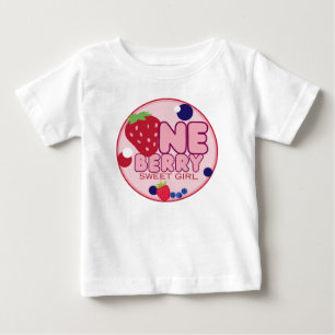 Ein Beeren süßes Mädchen Erstes Geburtstags-T-Shir Baby T-shirt