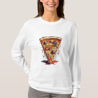 Ein Beispiel für eine Scheibe Pizza, T - Shirt