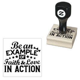 Ein Beispiel für Glauben und Liebe in Aktion sein Gummistempel