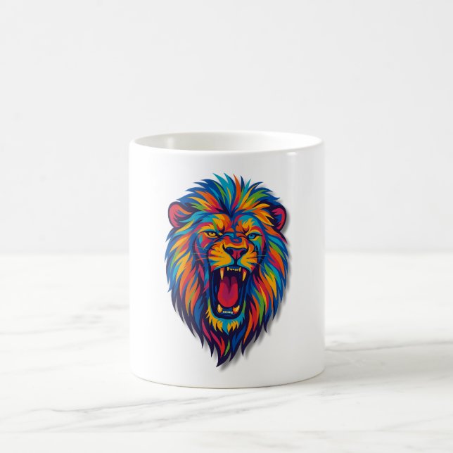 Ein bemalter Löwe Kaffeetasse (Mittel)