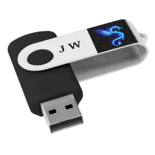 Ein benutzerdefiniertes Blue Dragon USB Swivel Fla USB Stick