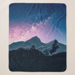 Ein Berg mit einem schönen Berg, Nacht, Schnee Sherpadecke