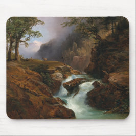 Ein Bergbach, Landschaft in Schoppernau Mousepad
