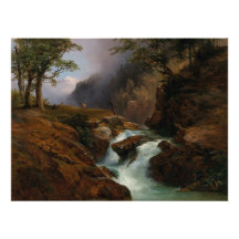 Ein Bergbach, Landschaft in Schoppernau