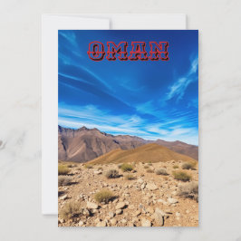Ein bergiges Omani-Gelände Feiertagskarte