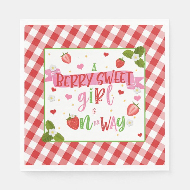 Ein Berry Sweet Girl ist unterwegs Serviette (Vorderseite)