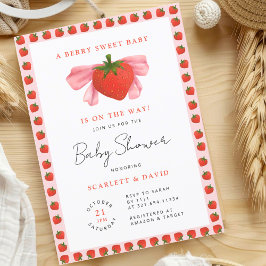 Ein Berry Sweet Girl Stylish Baby Dusche Einladung