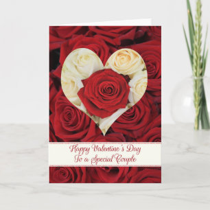 Ein besonderer Glückwunsch zum Valentinstag Rose Feiertagskarte