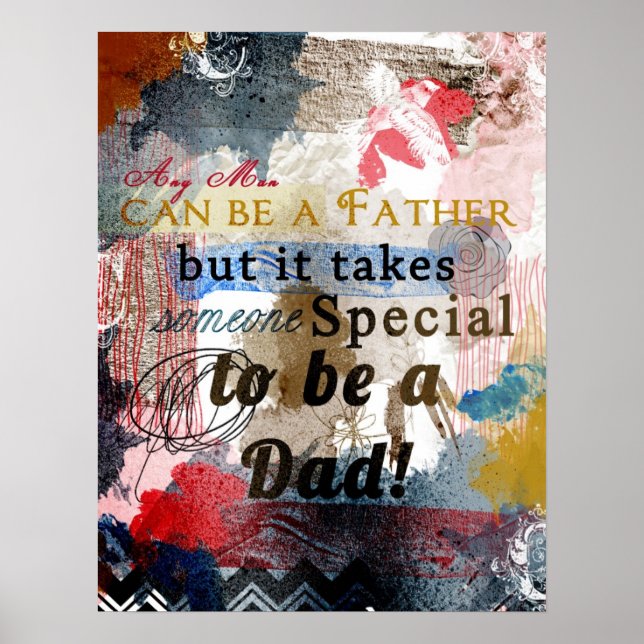 Ein besonderer Vater Kunst Poster Väter Geschenk (Vorne)
