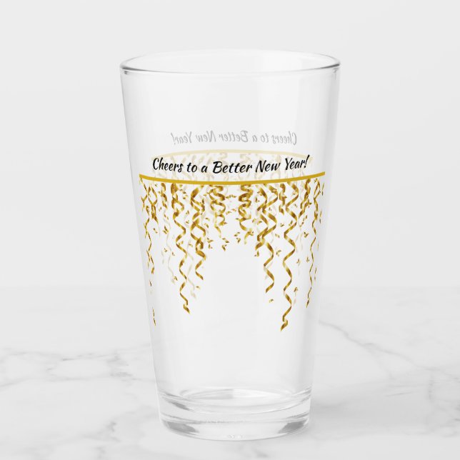 Ein besseres neues Jahr, Gold Streamers Glas (Vorderseite)