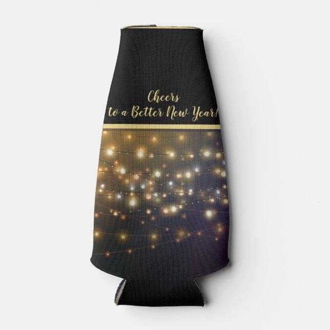 Ein besseres neues Jahr - Twinkle Lights Flaschenkühler (Vorderseite)