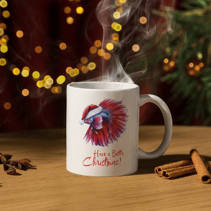 Ein besseres Weihnachten Lustiger Santa Fischliebh Kaffeetasse