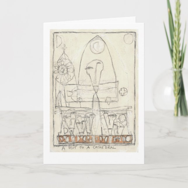 Ein Besuch einer Kathedrale Karte (Vorderseite)